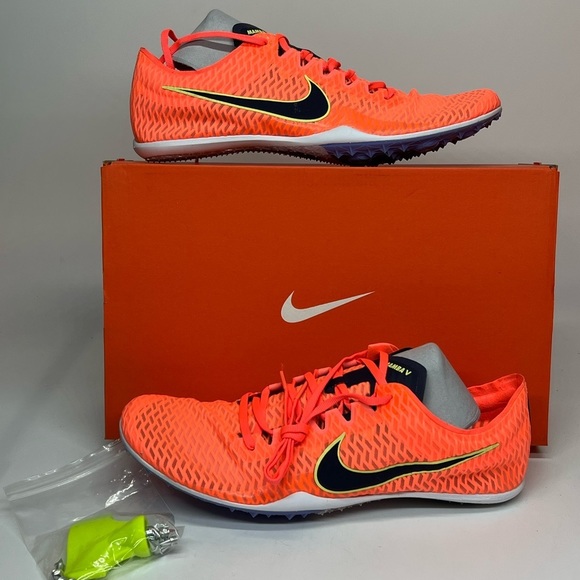 Nike Zoom Mamba V Mens Track Spike Bright Mango Black AJ1697-800 new with box - Picture 3 of 6